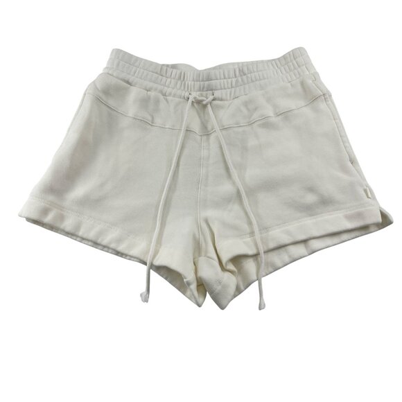 Free Assembly Womens White Drawstring Shorts S Cotton Polyester Blend - Picture 1 of 6